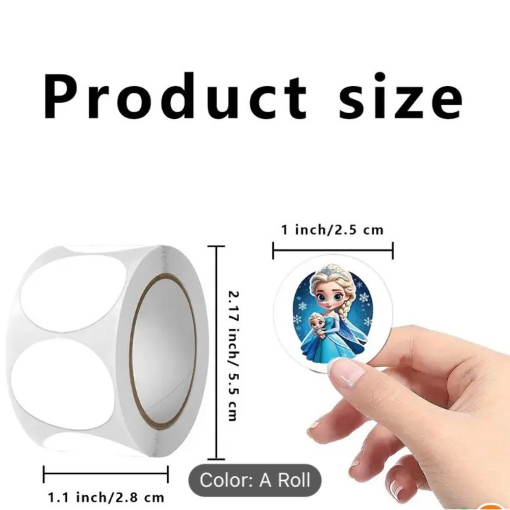 Frozen Themed Party Stickers Roll - 2 rolls - Picture 2 of 2
